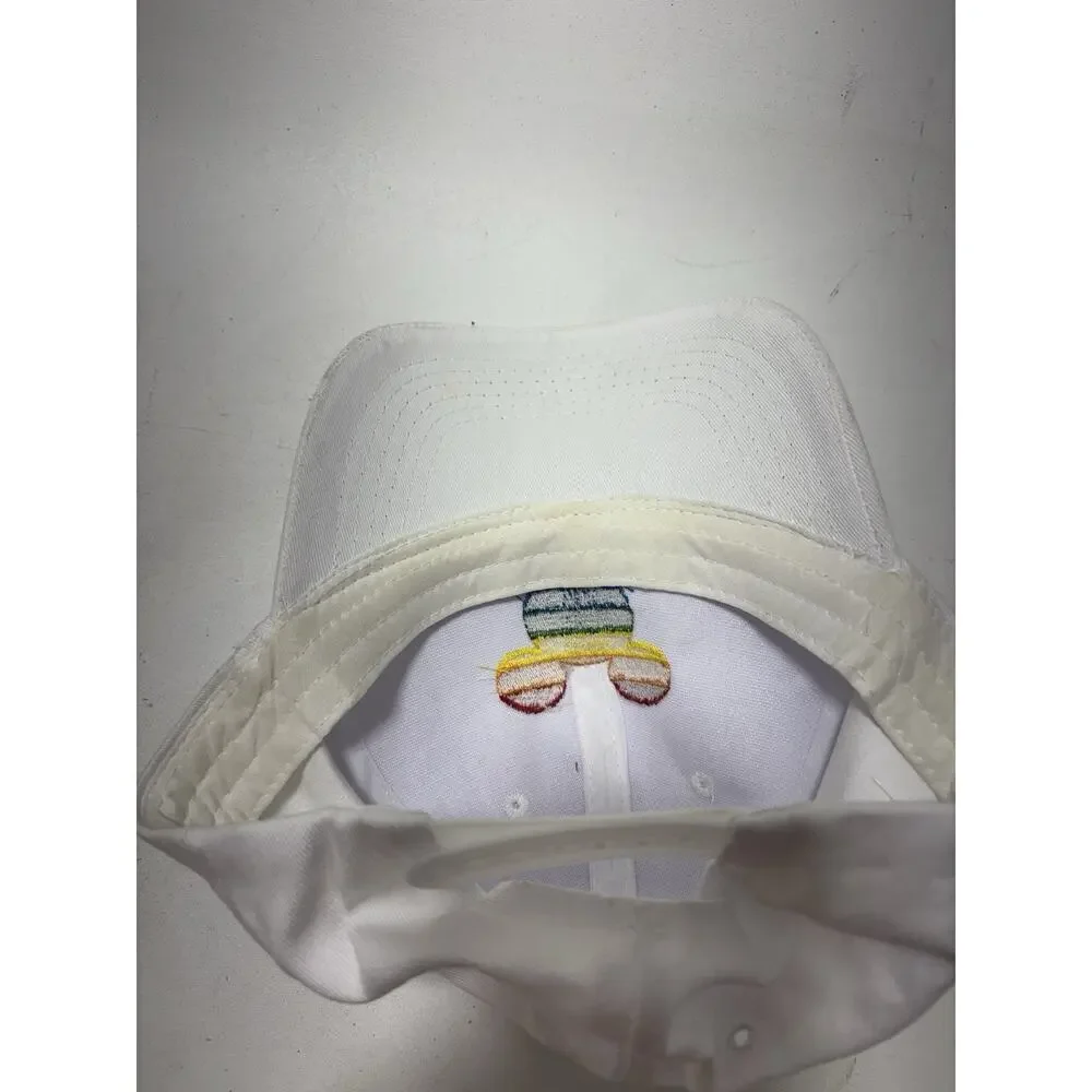 Disney Pride Collection Hat White Snapback Rainbow Mickey Mouse Embroidered